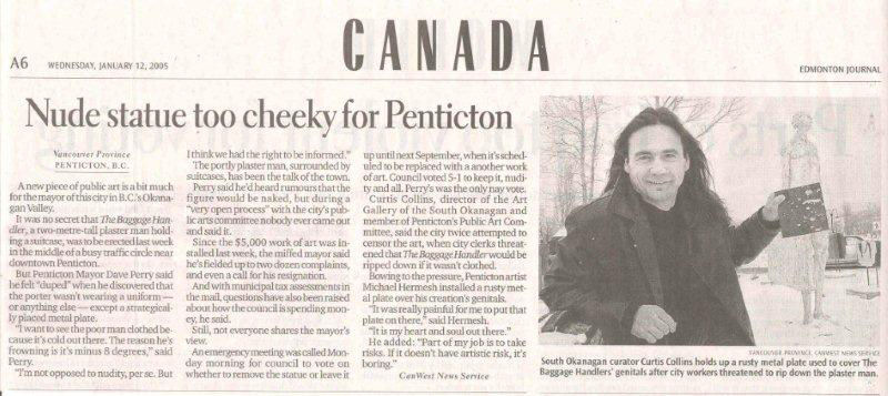 Edmonton Journal Article on January 12 2005
